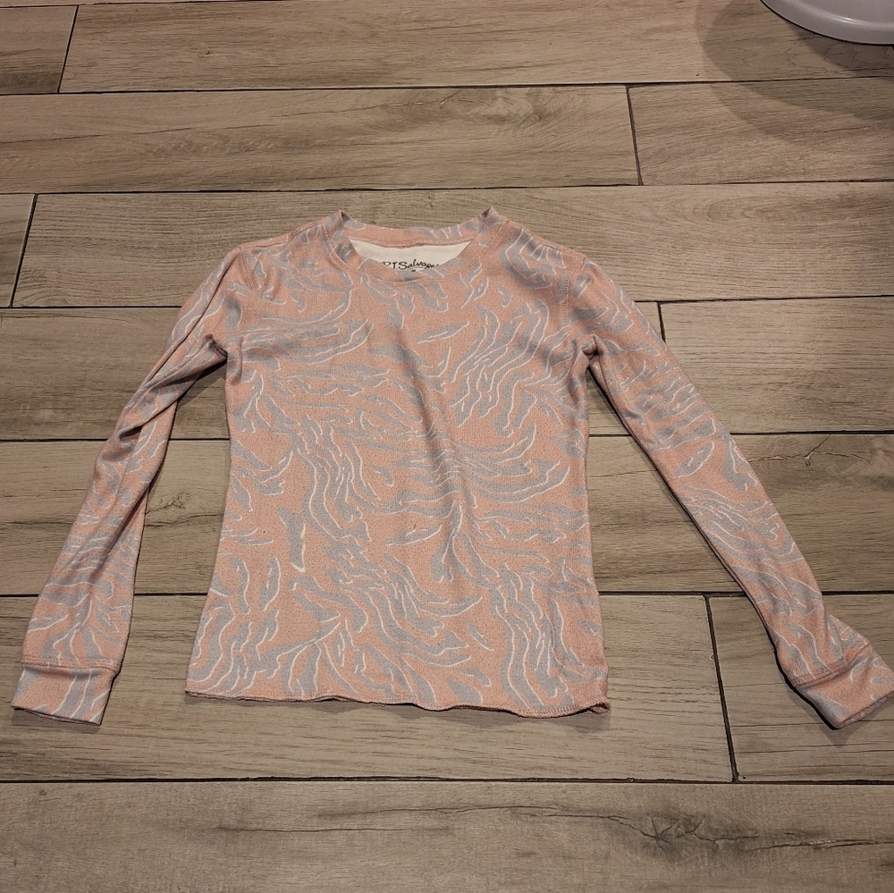 🍦PJ Salvage Girls Fleece Patterned Pajama Top🐯